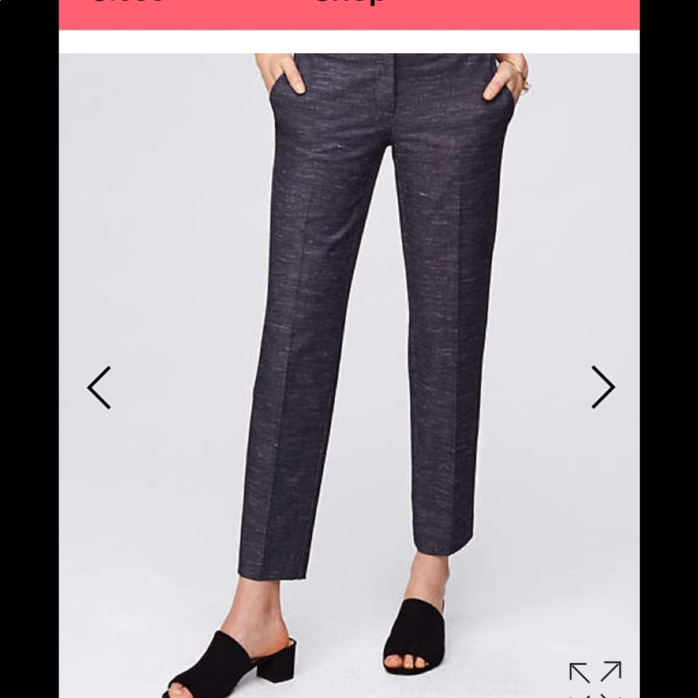 Loft slim black Capri pants